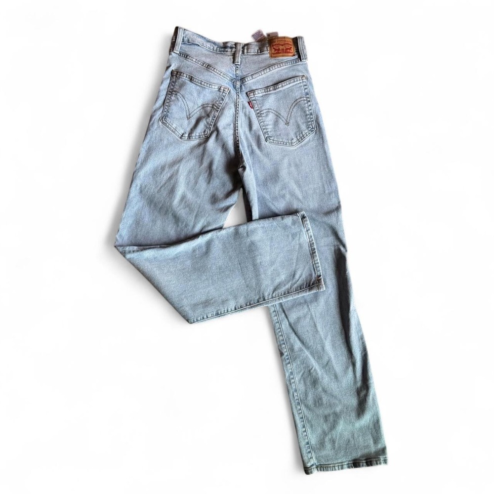 Levis Ribcage Straight Lightwash Denim Jeans